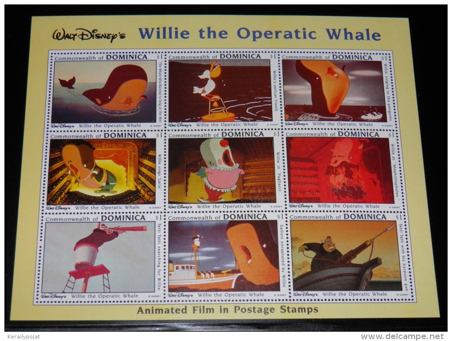 Dominica - 1993 Willie The Operatic Whale Kleinbogen MNH__(THB-4221) - Dominica (1978-...)