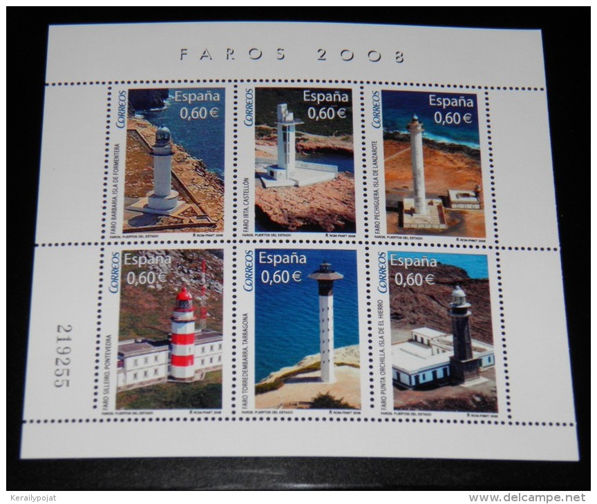 Spain - 2008 Lighthouses Block MNH__(THB-1511) - Blocs & Feuillets