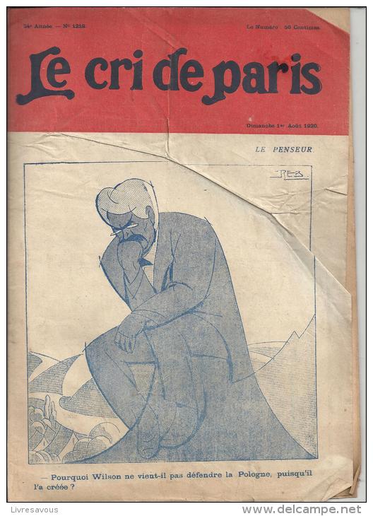 Revue Le Cri De Paris N°1218- 24 ème Année : Le Penseur, Par René REB Et Texte De Pierre De Trévières&#8206; - 1900 - 1949