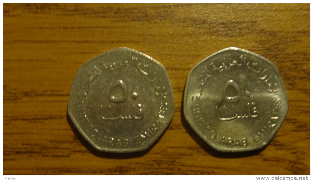 Emirats Arabes Unis - 50 Fils 2005 Et 2007 - Emiratos Arabes