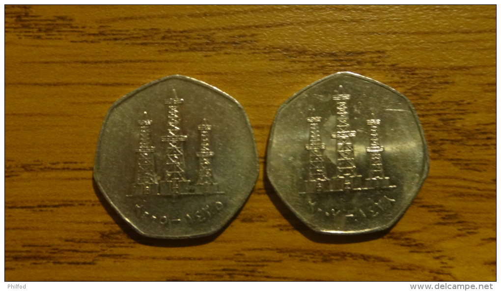 Emirats Arabes Unis - 50 Fils 2005 Et 2007 - United Arab Emirates