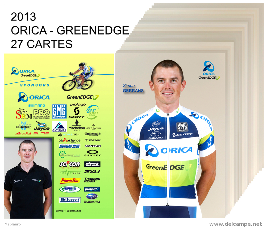 CARTES POSTALES PUBLICITARIES TEAM ORICA - GREENEDGE BUSTO  2013 - Ciclismo