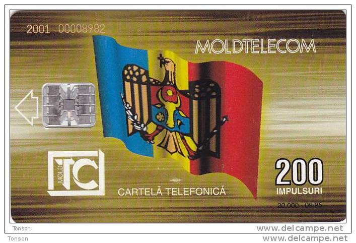 Moldova, MOL-M-08, Second Issue (09/95),  Building, 2 Scans. - Moldavie