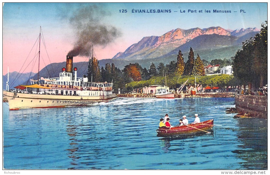 74 EVIAN LES BAINS LE PORT ET LES MENUSES - Evian-les-Bains