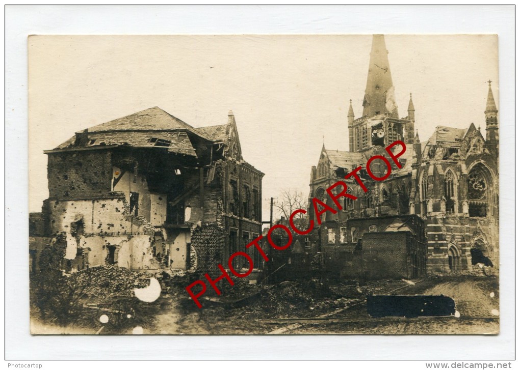 DADIZELE-Eglise-Carte Photo Allemande-Guerre 14-18-1WK-BELGIQUE-BELGIEN-Flandern- - Moorslede