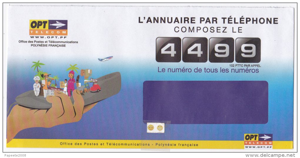 Polynésie Française / Tahiti - 1 Enveloppe / Enveloppe OPT - 2013 - Brieven En Documenten