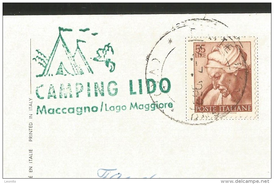 MACCAGNO Camping LIDO Lago Maggiore Lombardia Varese 1968 - Varese