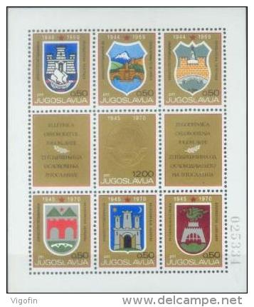 YU 1970-1383-9 YUGOSLAVIA, Michel # Bl. 16, S/S, MNH - Blocks & Kleinbögen