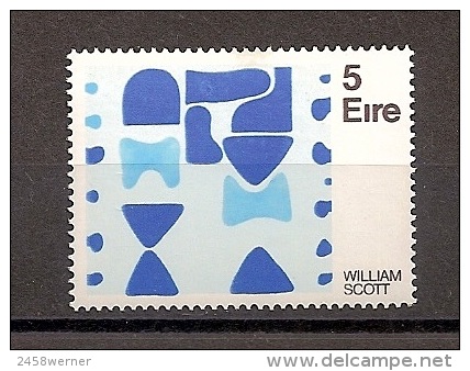 Irland 1973, Nr. 291 Zeitgenössische Kunst  Berlin Blues II; Gemälde Von William Scott, Postfrisch - Nuevos