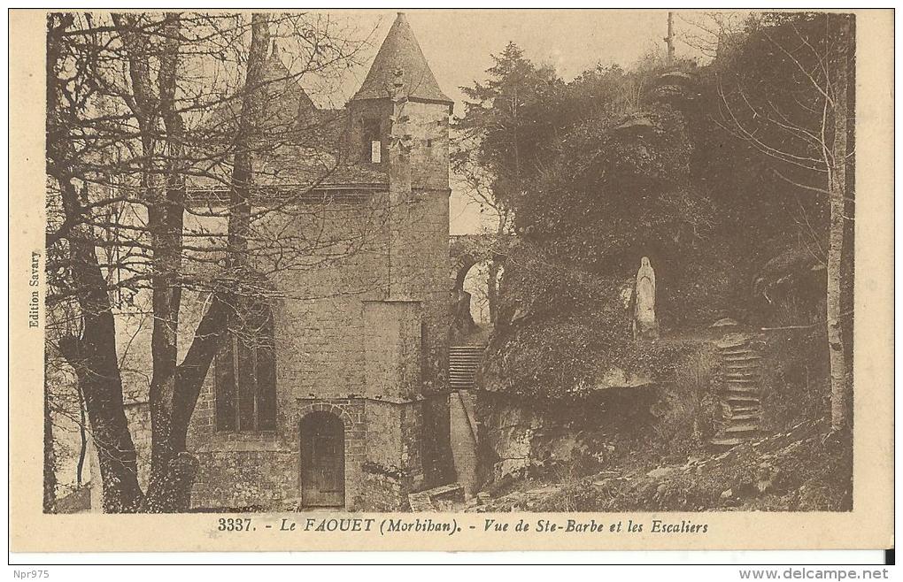 56 Le Faouet   Vue De St Barbe Et Sesescaliers - Faouët