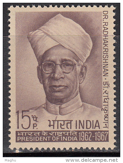 India MNH 1967,  Dr.Radhakrishnan - Ongebruikt