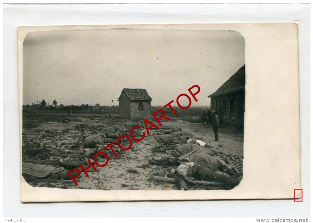 EXTERNEST-Cadavres De Soldats-Carte Photo Allemande-Guerre 14-18-1WK-BELGIQUE-BELGIE N-Flandern- - Ieper