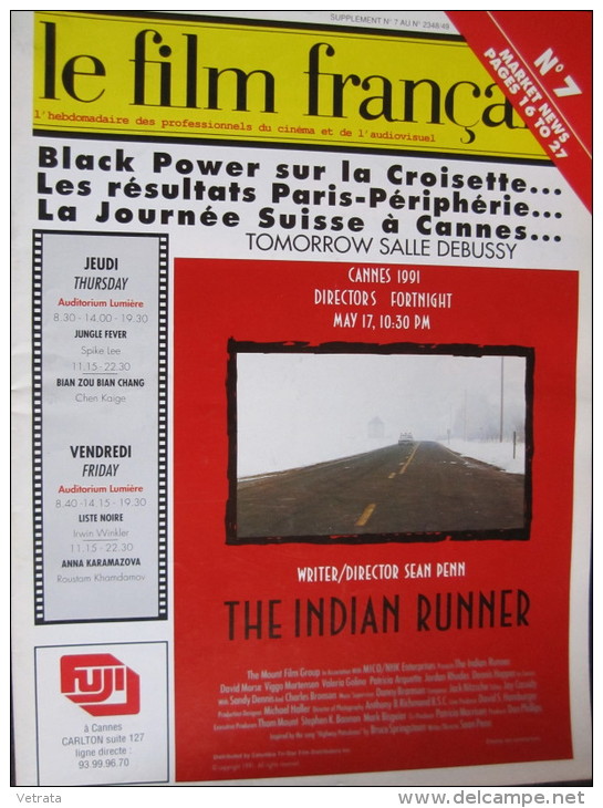 Le Film Francais Hors-Série N°7 (Édition Quotidienne Durant Le Festival De Cannes) 1991. - Magazines