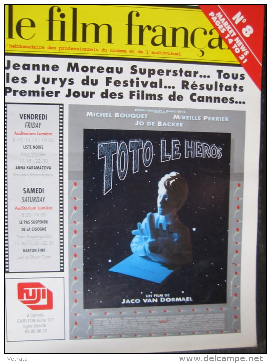 Le Film Francais Hors-Série N°8 (Édition Quotidienne Durant Le Festival De Cannes) 1991. - Magazines