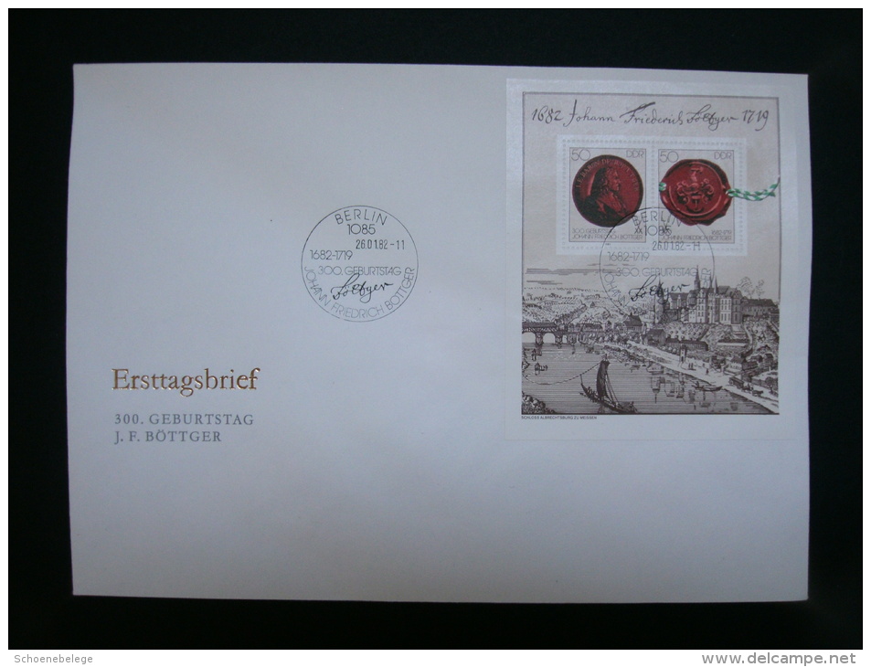 A2310) DDR FDC Böttger Porzellan 26.1.1982 Block 65 !! - Sonstige & Ohne Zuordnung