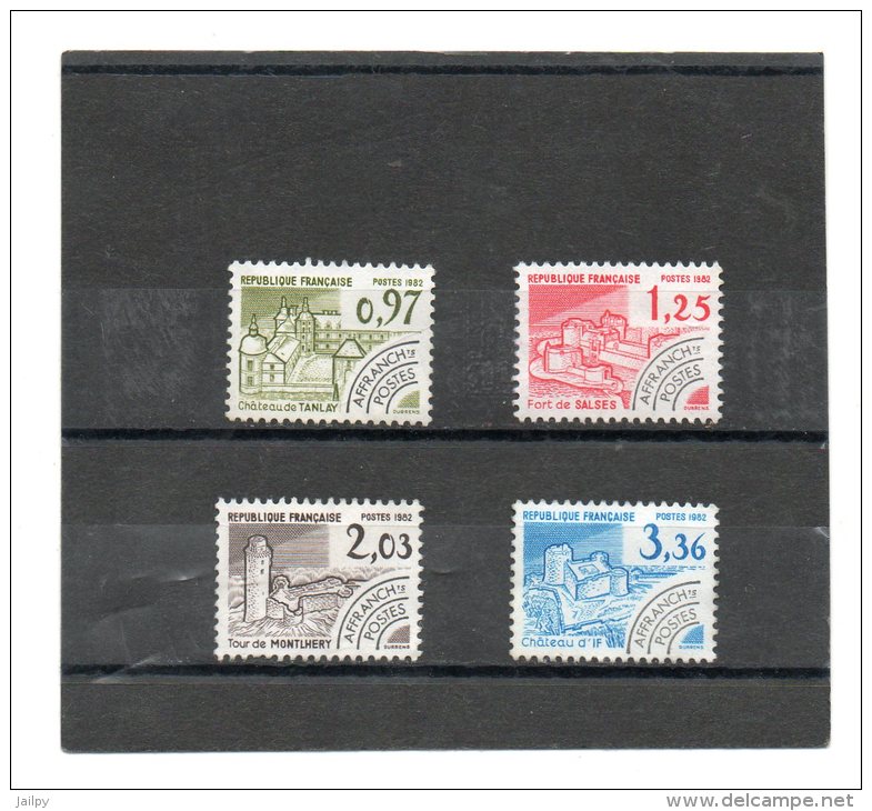 FRANCE   Série Complète 4 Timbres    Année 1982    Y&T: 174 à 177   (préoblitérés) - Andere & Zonder Classificatie