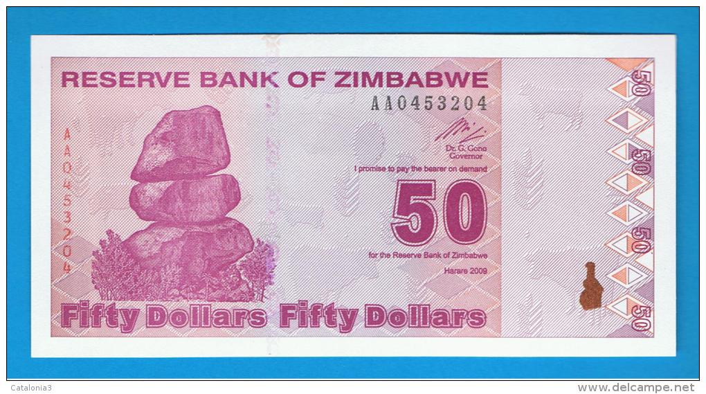 ZIMBABWE -  50 Dolar 2009 SC  P-96 - Zimbabwe
