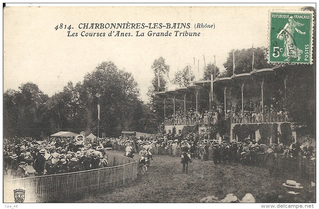 Rhône- Charbonnières-les-Bains -Les Courses D'Anes, La Grande Tribune. - Charbonniere Les Bains