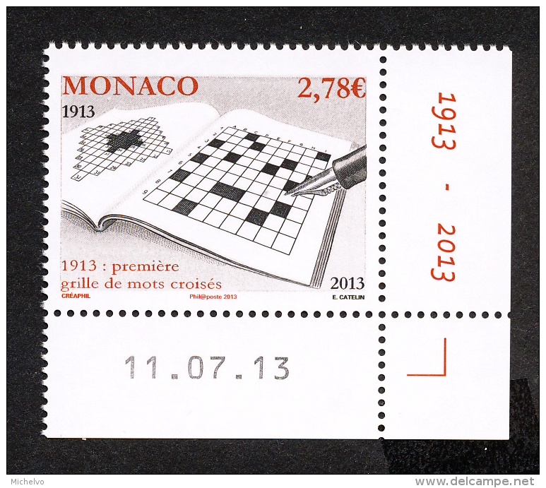 Monaco 2013 - Yv N°  2898 ** -  Mots Croisés ** - Unused Stamps