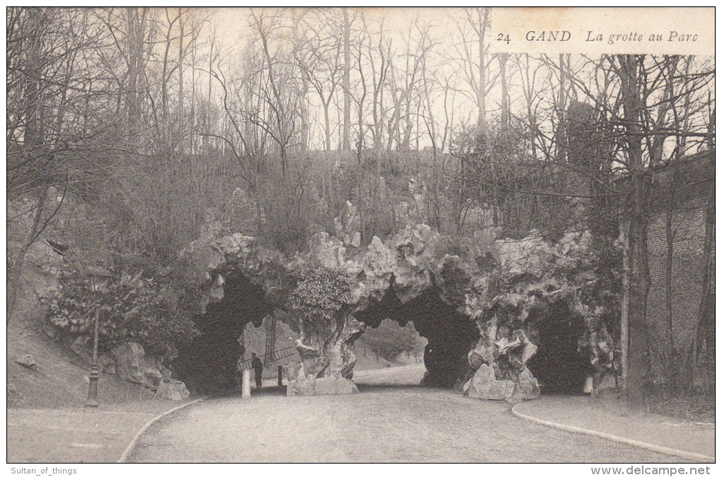 Cpa/pk 1907 Gand Gent La Grotte Au Parc Arbeider Met Ladder - Gent