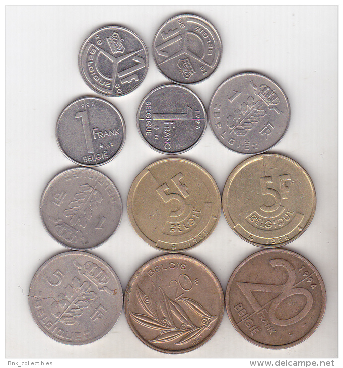 Belgium - 11 Coins Set - Collections
