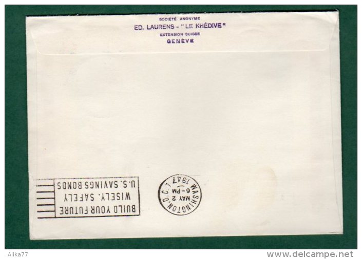 SUISSE     Oblitéré     Y. Et T.   N° PA 41  Sur Lettre De 1947 - Usati