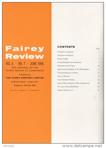 FAIREY REVIEW - Vol 5 - N° 7 - 06 / 1965 - Avions - Bateaux -  (3415) - Fliegerei