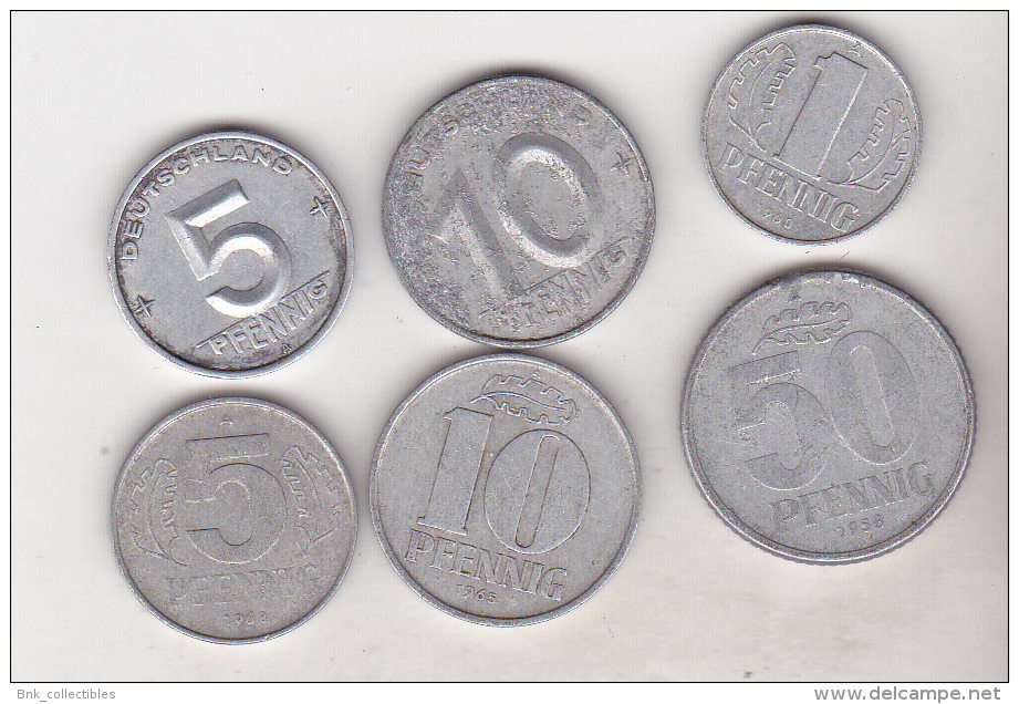 Germany - Democrat Republic 6 Coins Set - Verzamelingen