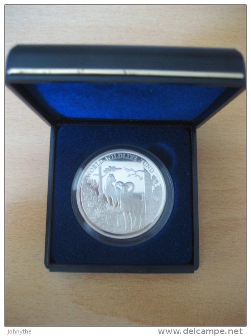 Cyprus 1986 £1 UNC SILVER COIN World Wildlife Fund In Official Case UNC - Cyprus