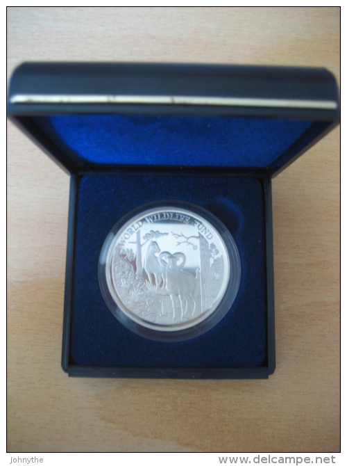 Cyprus 1986 £1 UNC SILVER COIN World Wildlife Fund In Official Case UNC - Zypern