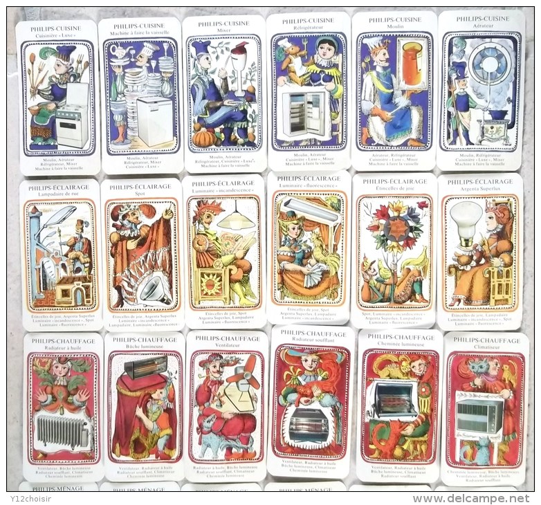 JEU ANCIEN DE 42 CARTES 7 SEPT FAMILLES PHILIPS - Otros & Sin Clasificación