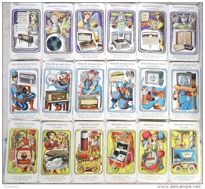 JEU ANCIEN DE 42 CARTES 7 SEPT FAMILLES PHILIPS - Otros & Sin Clasificación