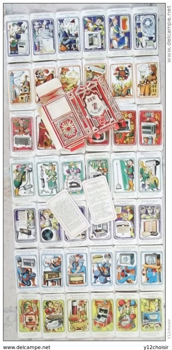 JEU ANCIEN DE 42 CARTES 7 SEPT FAMILLES PHILIPS