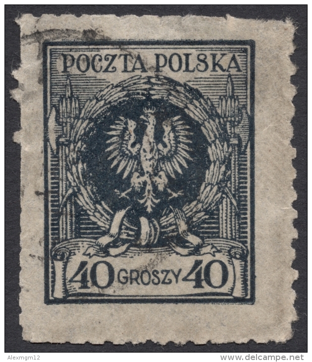 Poland, 40 G. 1924, Sc # 224, Mi # 210, Used - Gebruikt