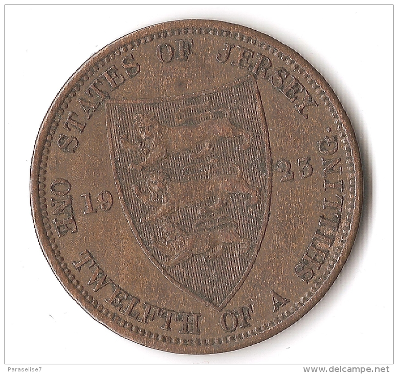 JERSEY  1/12  SHILLING 1923 - Jersey