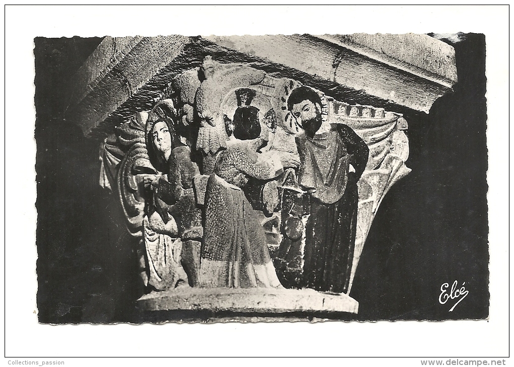 Cp, Sculpture, Chapiteaux De L´Eglise De La Bourboule (63)- L´Atelier De Nazareth - Sculpturen