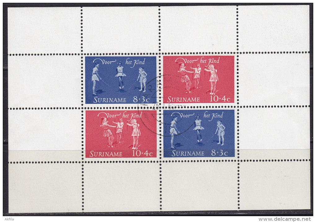 2193. Suriname, 1964, For The Child, Block, Used - Surinam