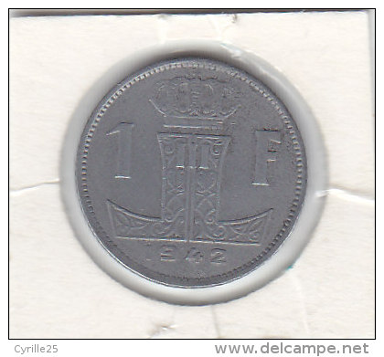 1 FRANC Zinc Léopold III 1942 FL/FR - 1 Franc