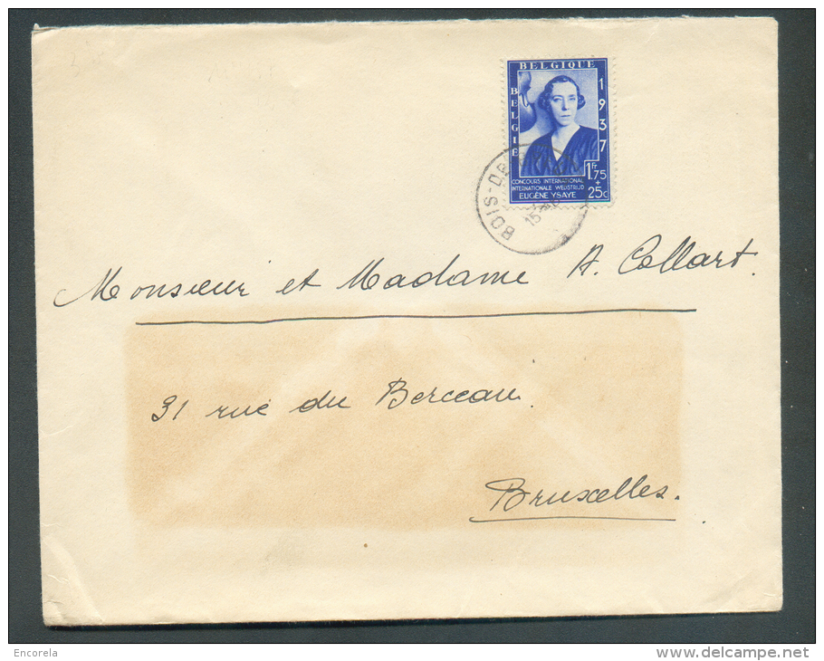 1Fr.75 Elisabeth Obl. Sc BOIS-de-BREUX Sur Lettre Vers Bruxelles  -  9315 - Lettres & Documents