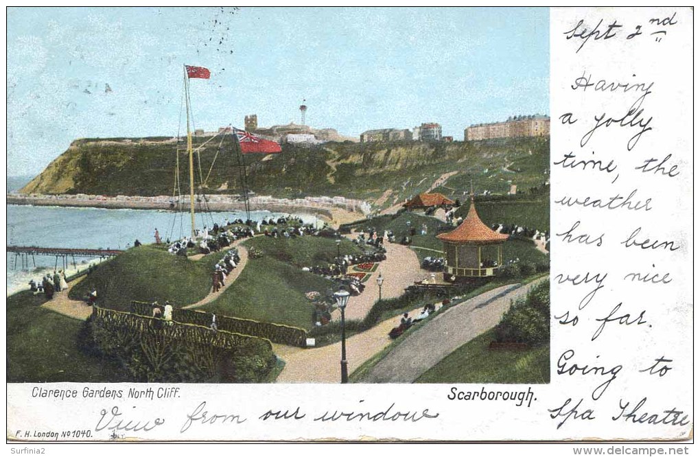 YORKS - SCARBOROUGH - CLARENCE GARDENS NORTH CLIFF 1903  Y1913 - Scarborough