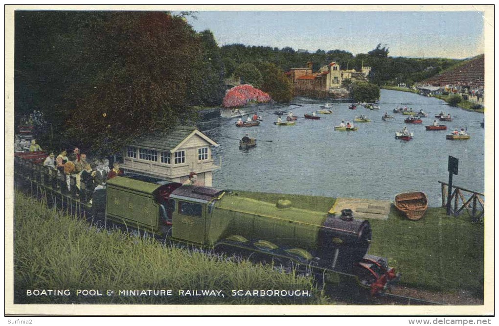 YORKS - SCARBOROUGH - BOATING POOL & MINIATURE RAILWAY Y1941 - Scarborough