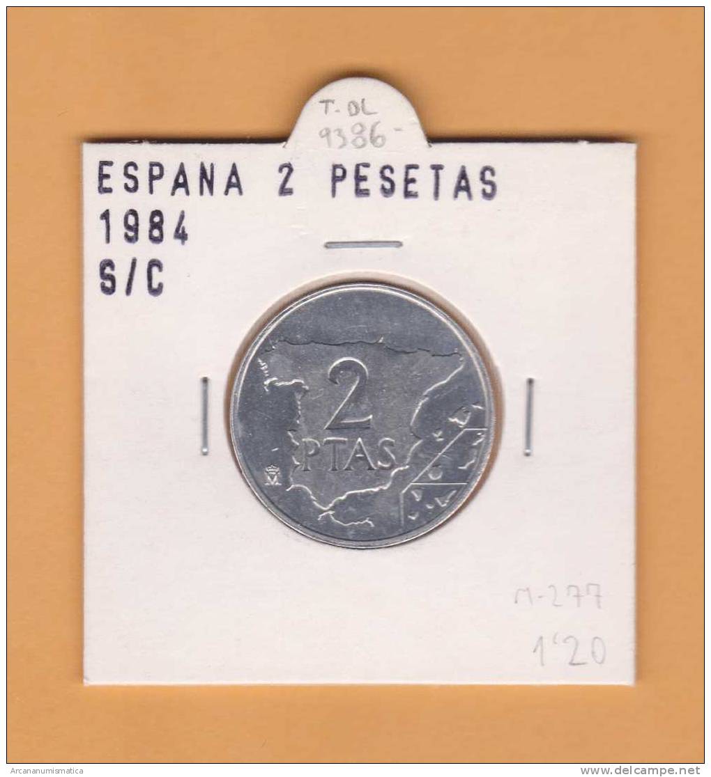 ESPAÑA /JUAN CARLOS I    2  PESETAS  1.984   Aluminio  KM#822   SC/UNC  DL-9386 - 2 Pesetas