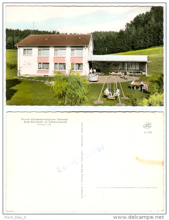 AK Bad Dürrheim Im Schwarzwald Privat-Kindersanatorium Tanneck Deutschland BRD Ansichtskarte GERMANY - Bad Dürrheim