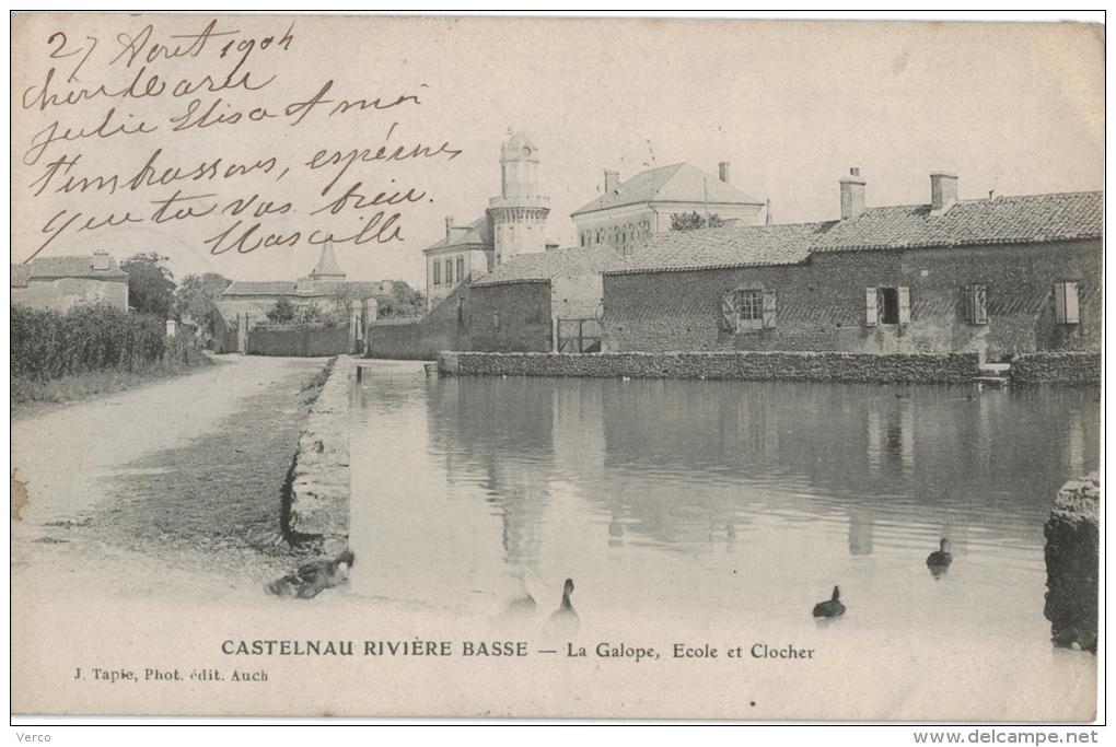 Carte Postale Ancienne De CASTELNAU RIVIERE BASSE - Castelnau Riviere Basse