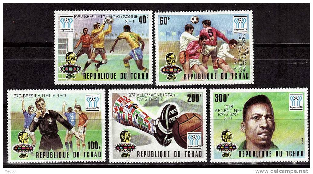 TCHAD  N° 337/41  ** SURCHARGE ( Cote 9e) Cup 1978  Football Soccer  Fussball - 1978 – Argentine