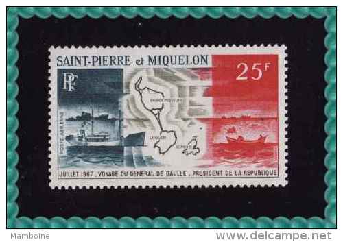 SPM  1967 Aerien N° 38   Neuf * (avec Trace Légére) - Nuevos