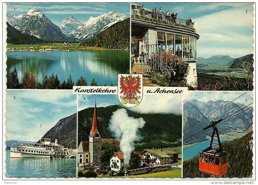 Autriche. Tyrol. Carte Mosaïque: Innsbruck, Achensee, Notburgakirche, Téléphérique,  ... - Achenseeorte