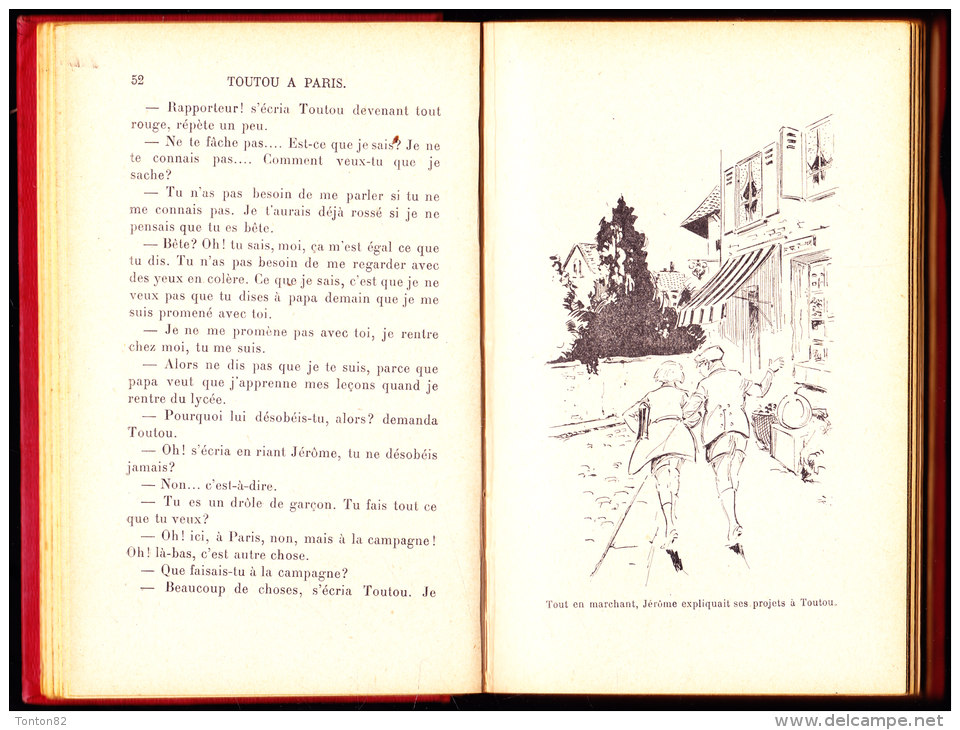 Magdeleine Du Genestoux - Toutou à Paris - Bibliothèque Rose Illustrée- ( 1929 ) - Illustrations : A. Pécoud - Bibliotheque Rose