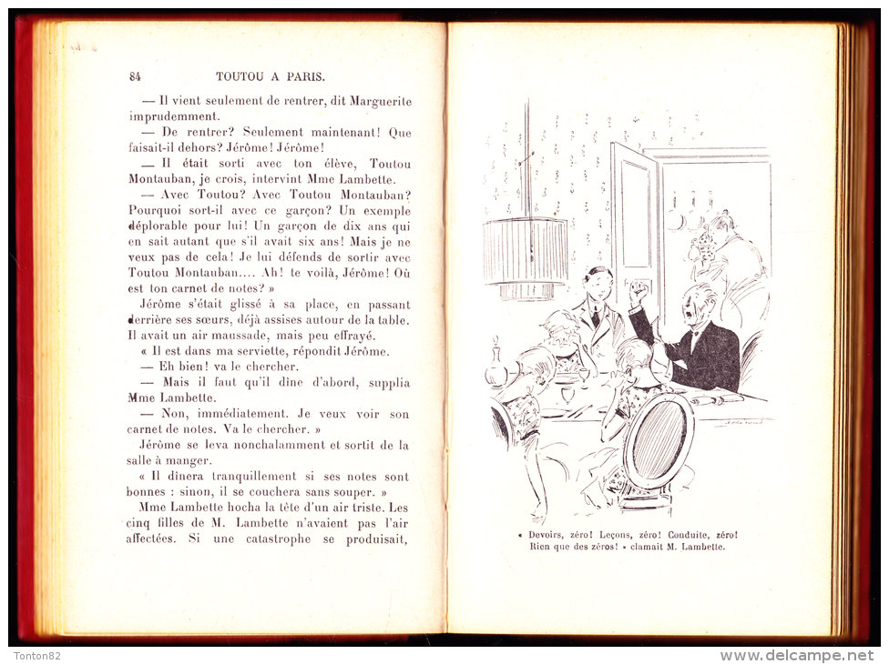 Magdeleine Du Genestoux - Toutou à Paris - Bibliothèque Rose Illustrée- ( 1929 ) - Illustrations : A. Pécoud - Bibliothèque Rose