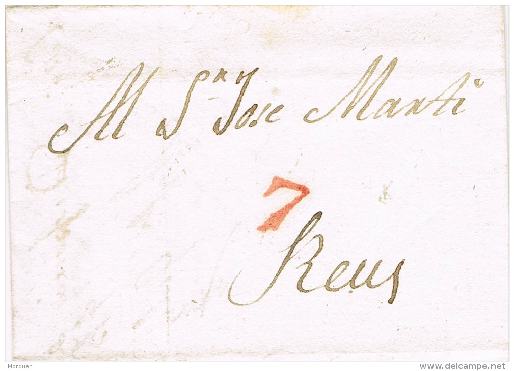 5133. Carta Entera Pre Filatelica VILLANUEVA Y GELTRU (barcelona) 1841 - ...-1850 Prefilatelia